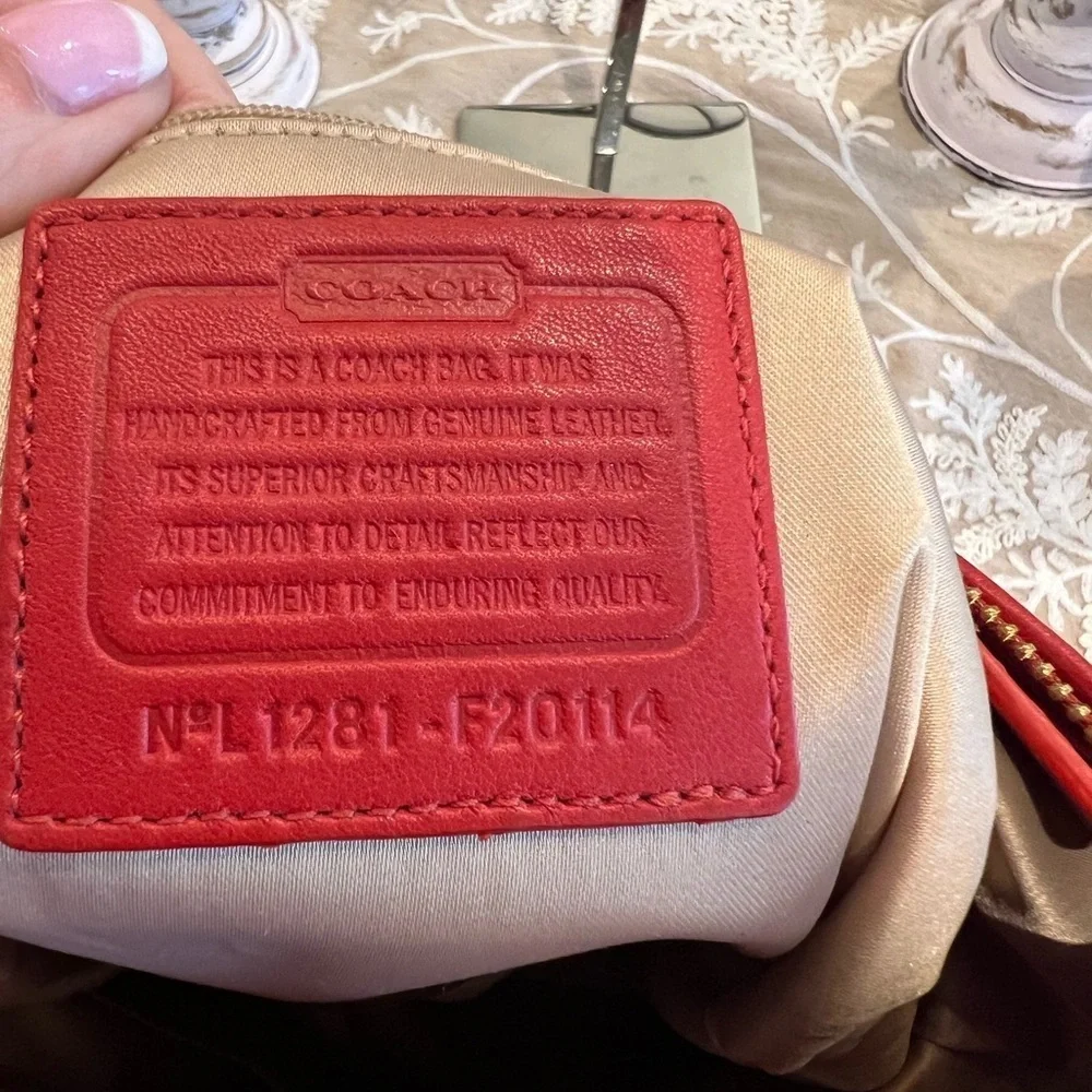 Coach Hobo Red All Leather Bag